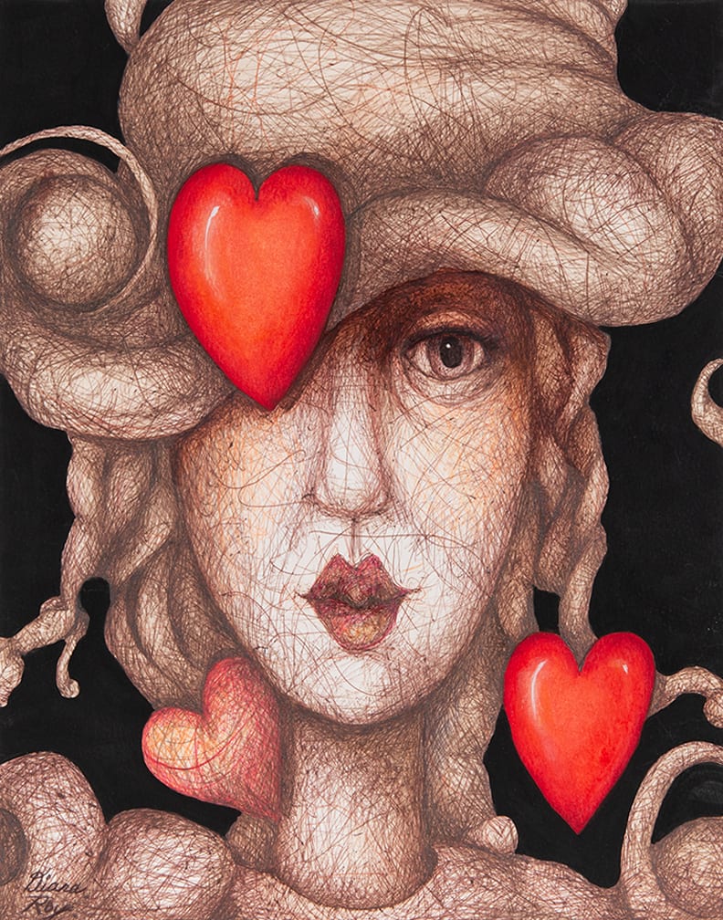 "Triple Hearts" by Diana Roy 1940-2019, Image 2.