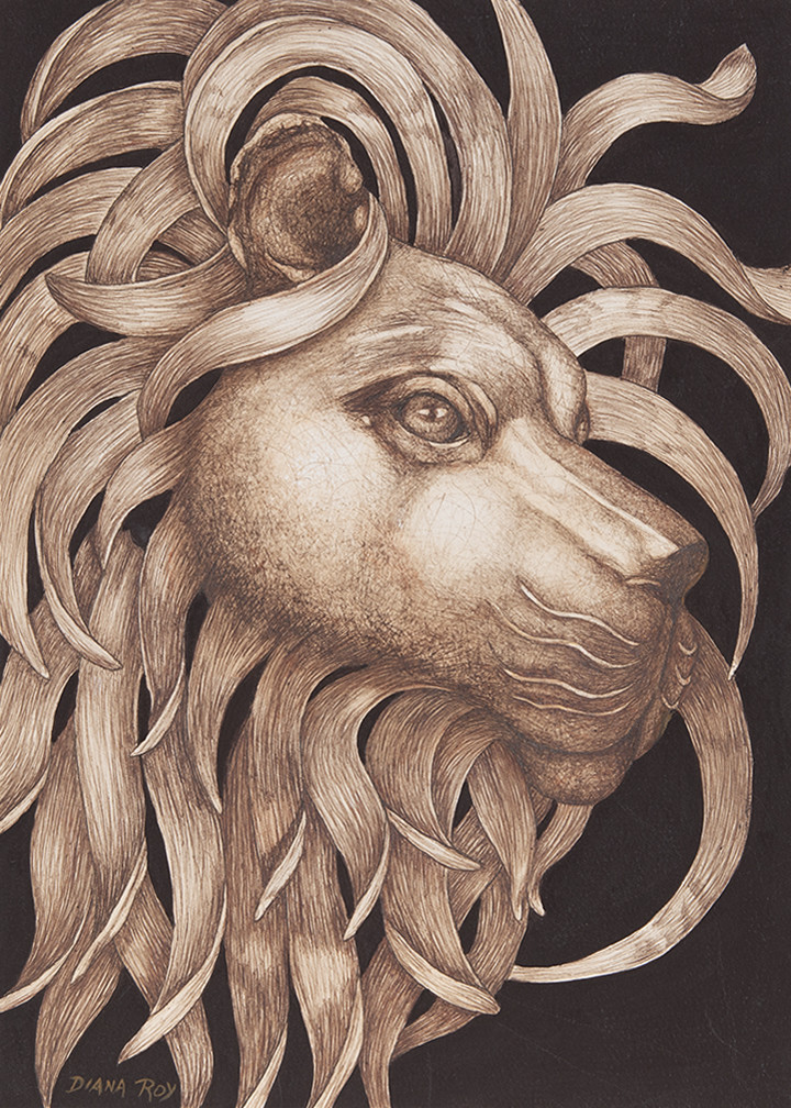 "Winter Lion" by Diana Roy 1940-2019 