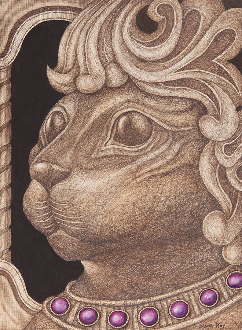 "Regal Cat" by Diana Roy 1940-2019 