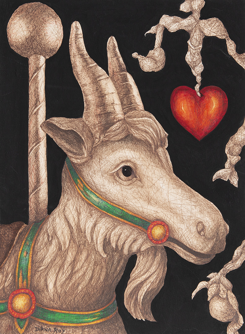 "Carousel Goat" by Diana Roy 1940-2019 