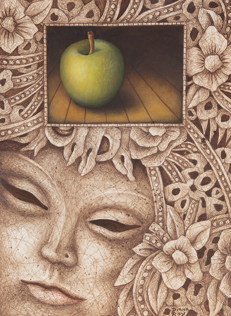 "Green Apple" by Diana Roy 1940-2019 