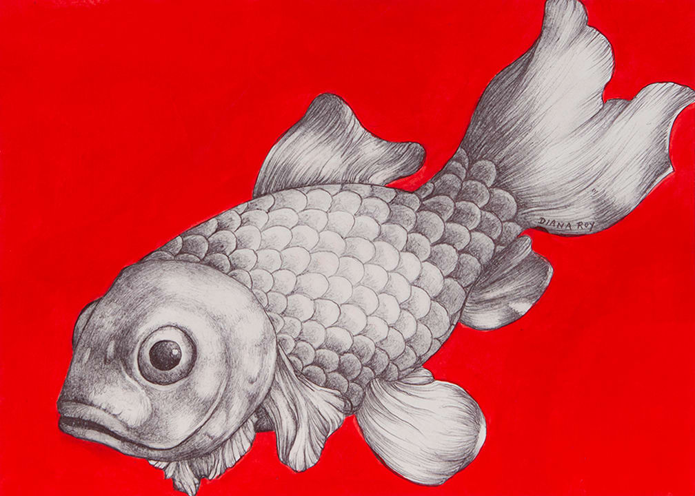 "Red River Fish" by Diana Roy 1940-2019, Image 2.