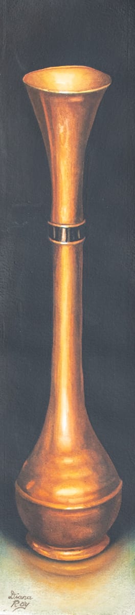"Copper Trumpet Vase" by Diana Roy 1940-2019 