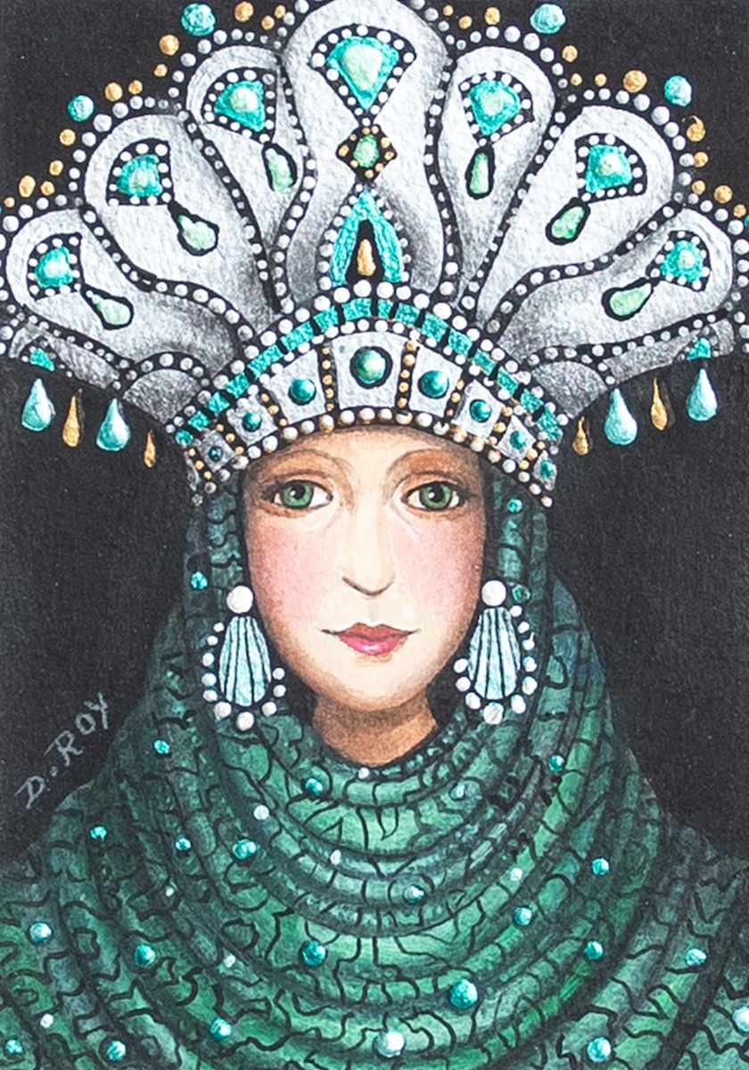 "Green Pearls" by Diana Roy 1940-2019, Image 1.