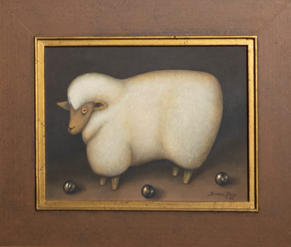 "One Sheep, Three Marbles" by Diana Roy 1940-2019, Image 2.