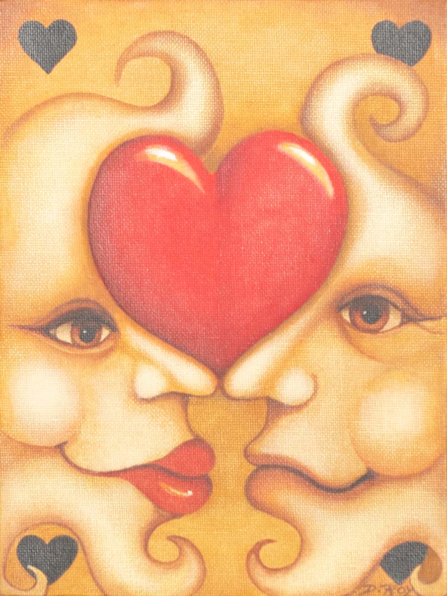"Heart Couple" by Diana Roy 1940-2019, Image 1.