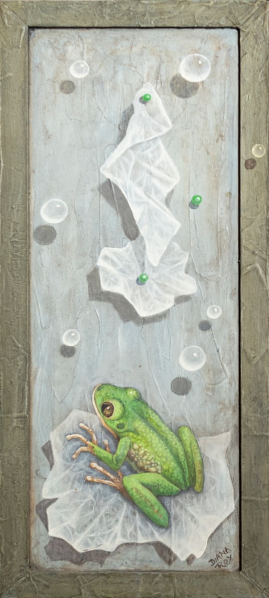 "Frog Panel" by Diana Roy 1940-2019, Image 1.