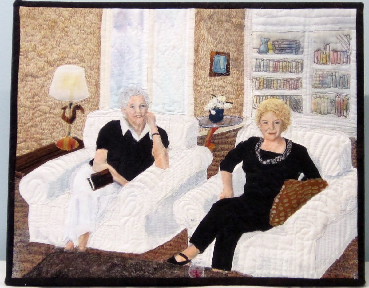 Peggy and Helen at Book Club by Cathy Drummond 