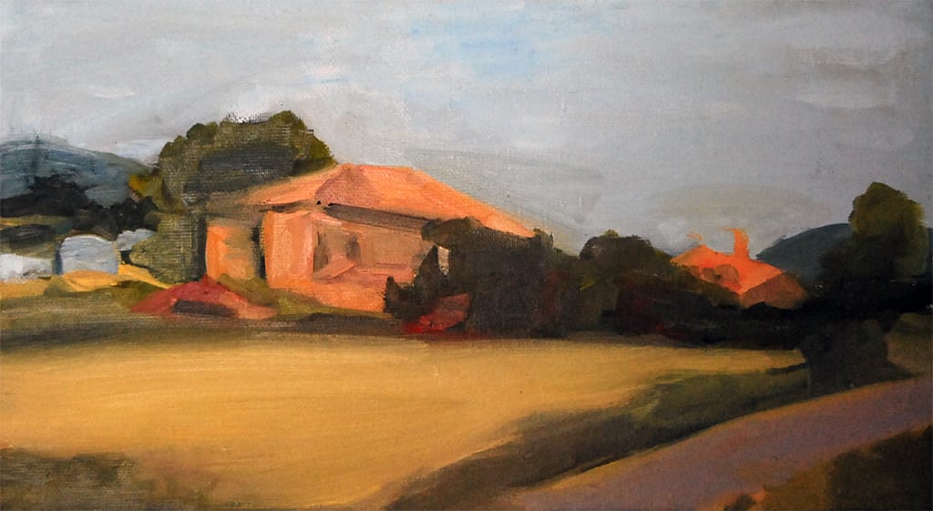 Yellow Field, Provence, France, 2008, Oil on Linen,  Image: Yellow Field, Provence, France, 2008, Oil on Linen, 25 x 14.5"