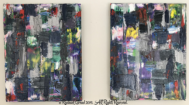 Two Abstract Panels by Rachael Grad 
