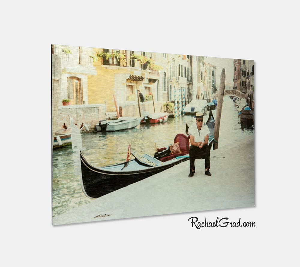 Gondolier Resting, Venice, Italy by Rachael Grad 