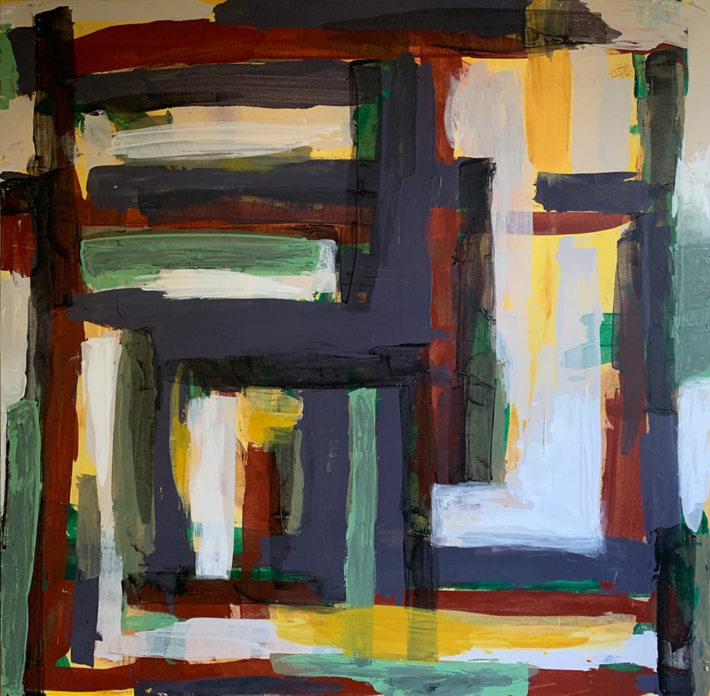 Living Room Abstract Art Commission 4 x 4 feet 