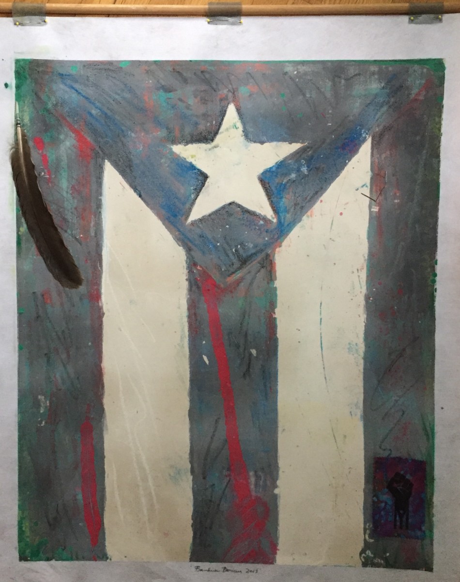 Bandera Boricua en Luto by LZ Lerman 