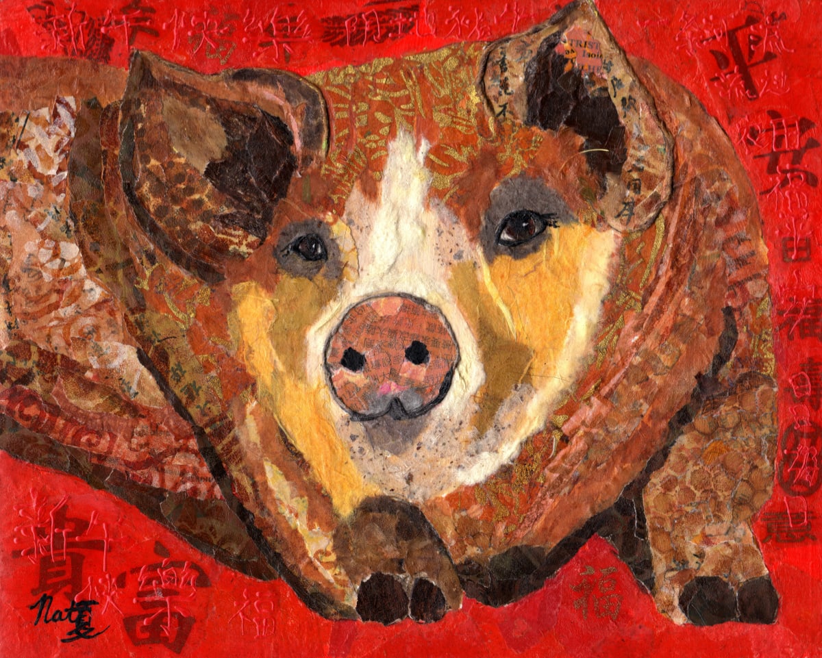 Seraphina, Lunar New Year of the Pig: 2019 by Poppyfish Studio: The Art of Natasha Monahan Papousek 