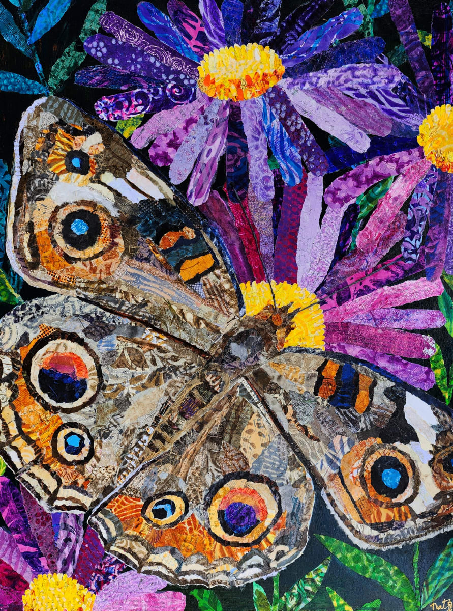 Bees, Butterflies and Beyond: Buckeye Butterfly by Poppyfish Studio: The Art of Natasha Monahan Papousek  Image: The common buckeye butterfly is a jewel of the garden
