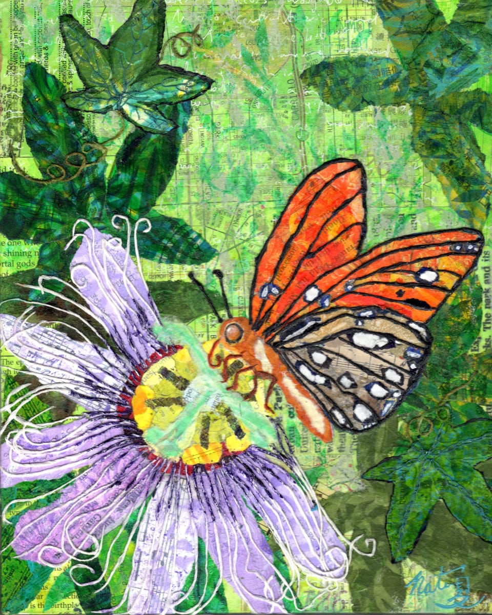 A Butterfly's Passion: Gulf Fritillary and PassionFlower by Poppyfish Studio: The Art of Natasha Monahan Papousek 