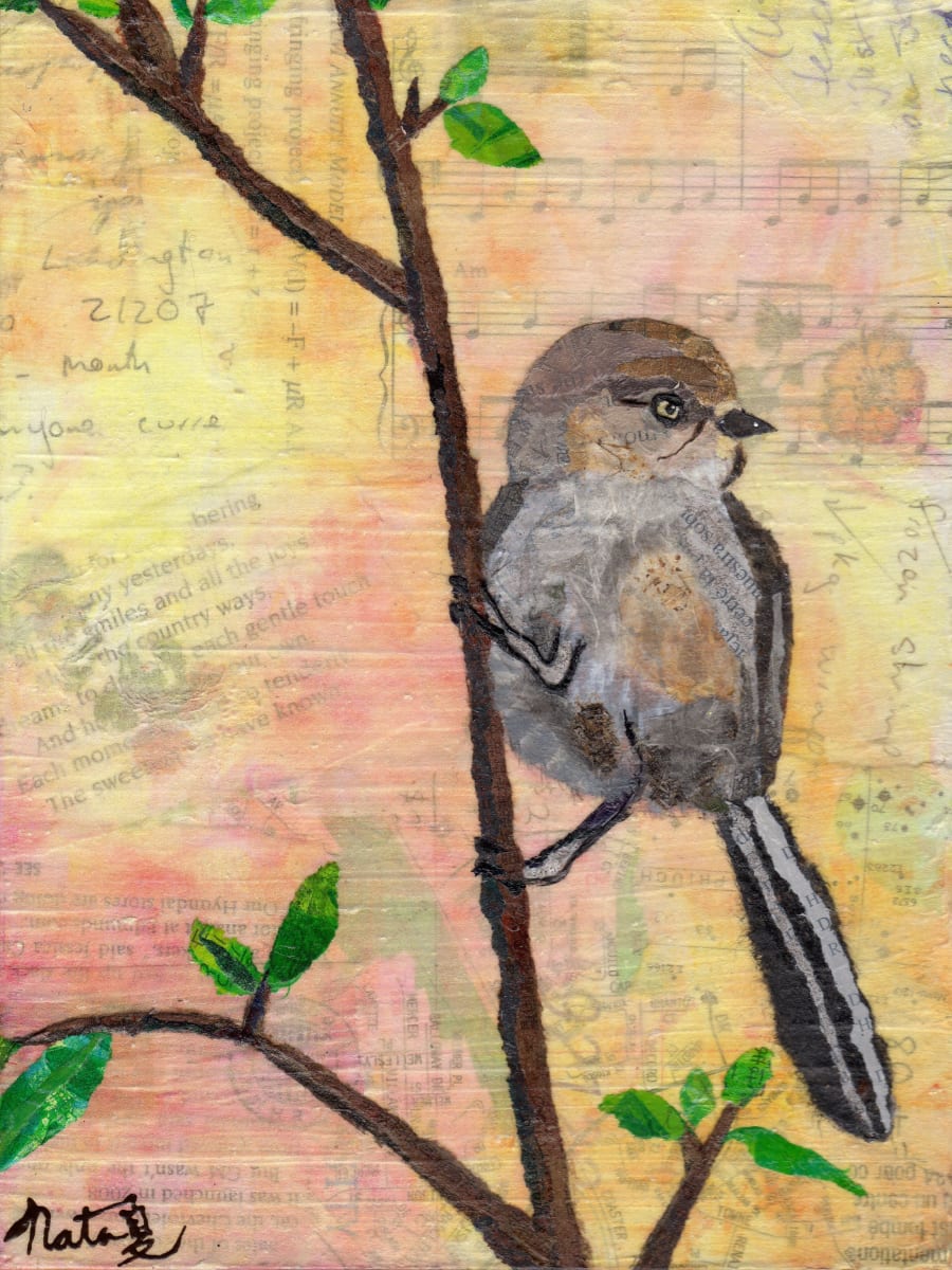 Pacific Bushtit by Poppyfish Studio: The Art of Natasha Monahan Papousek 