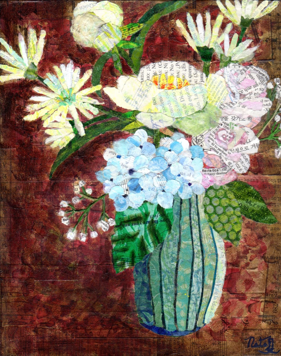 White Flower Bouquet by Poppyfish Studio: The Art of Natasha Monahan Papousek 