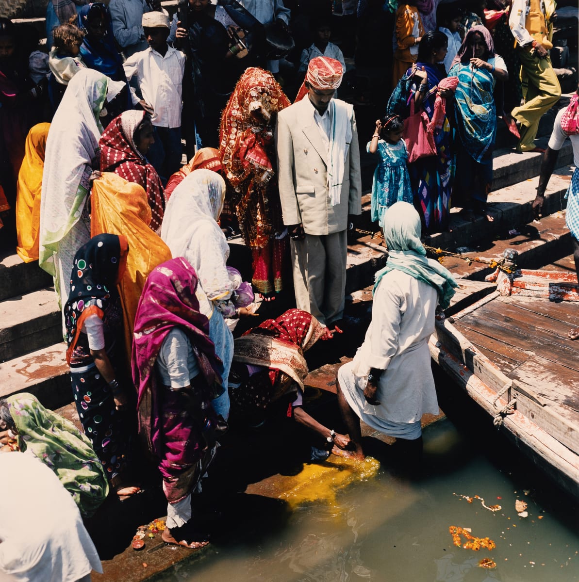 Wedding on the Ghats (Varanasi/Benares, India) by Amie Potsic 