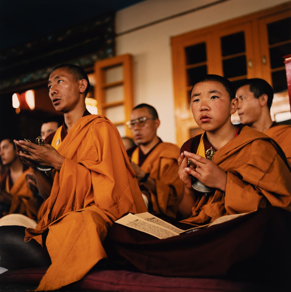 Monks with Prayer Bells (Dharamsala, India) by Amie Potsic 