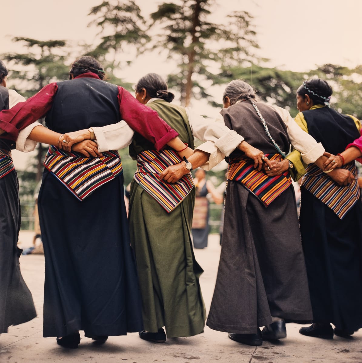 Buddhist Women Dancing in Celebration (Dharamsala, India) by Amie Potsic 