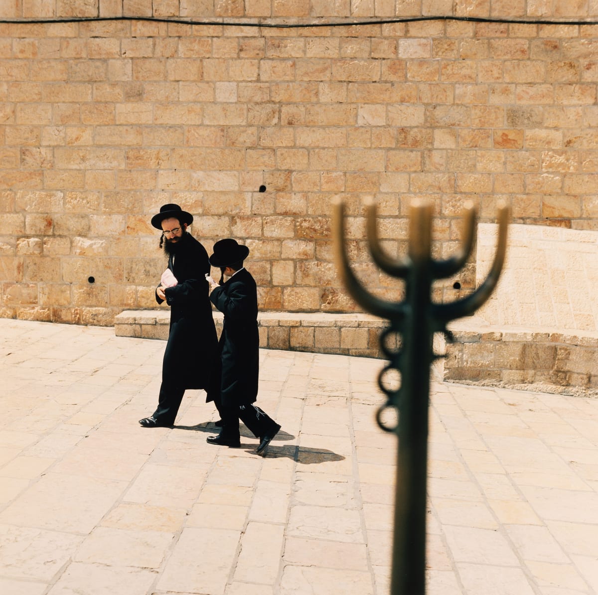 Father and Son at the Kotel (Jerusalem, Israel) by Amie Potsic 