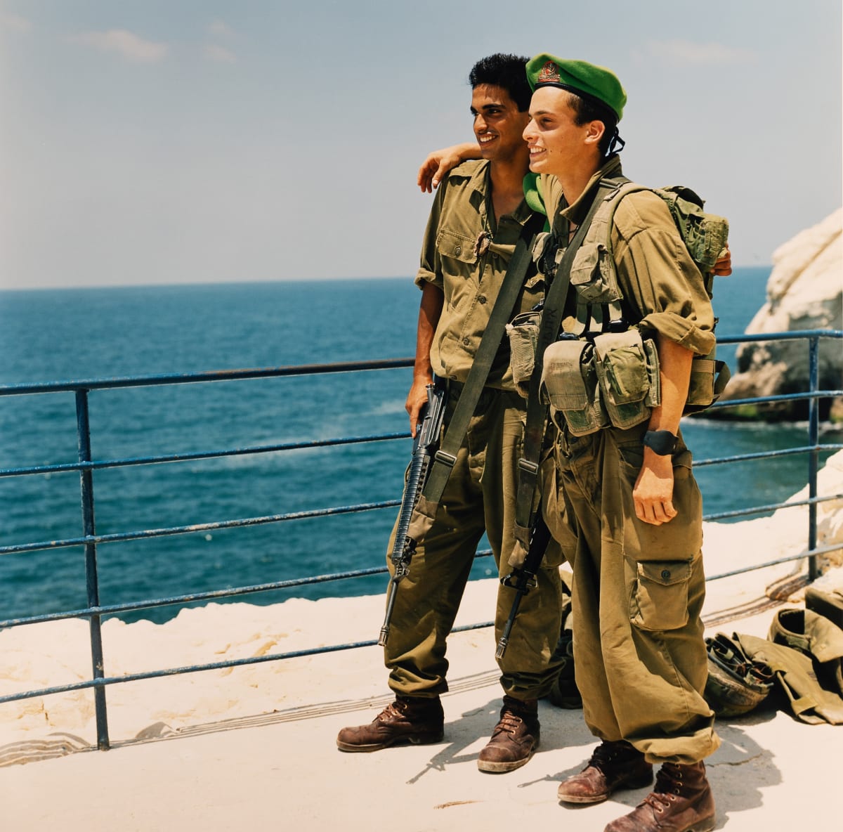 Soldiers on Mediterranean Coast (Rosh Hanikra, Israel) by Amie Potsic 