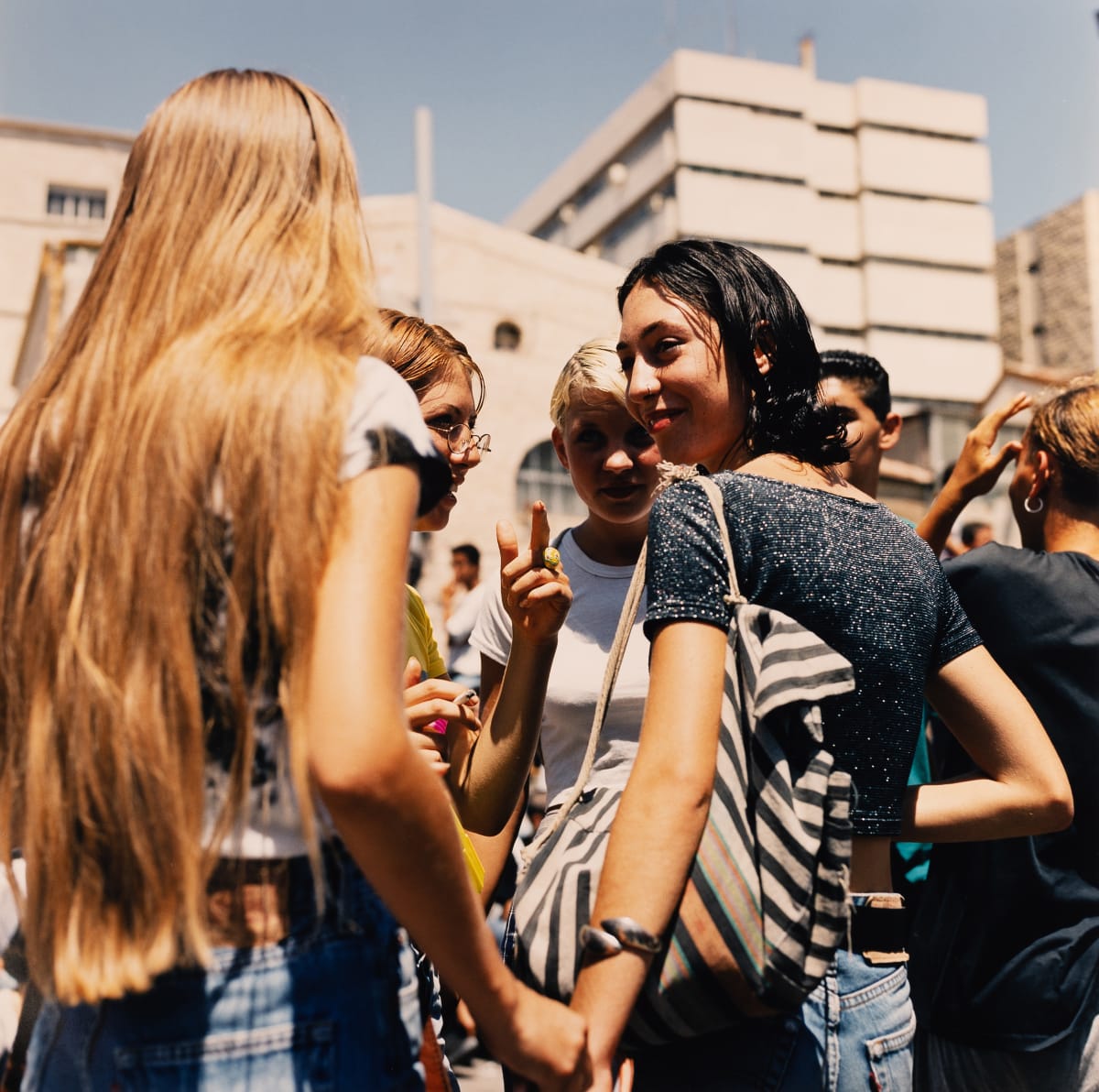 Girls Gathering in the New City (Jerusalem, Israel) by Amie Potsic 
