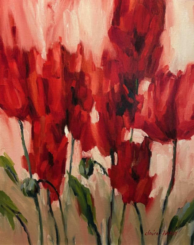 Ruby Tulips by CLAIRE HARDY 