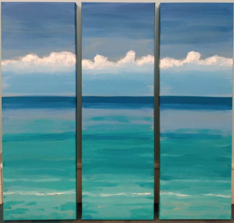 Cloud Study Triptych by CLAIRE HARDY, Image 1.