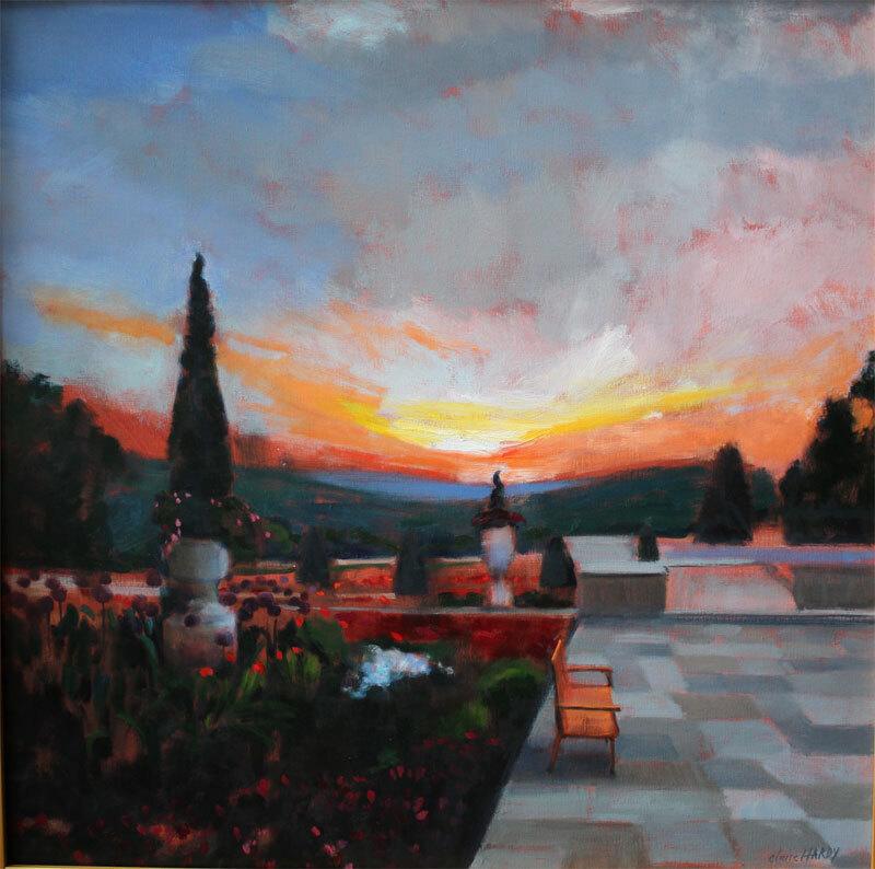 Nemacolin Chateau at Sunset by CLAIRE HARDY 