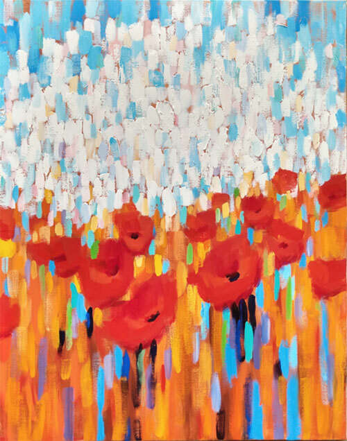 Poppy Walk III by CLAIRE HARDY 