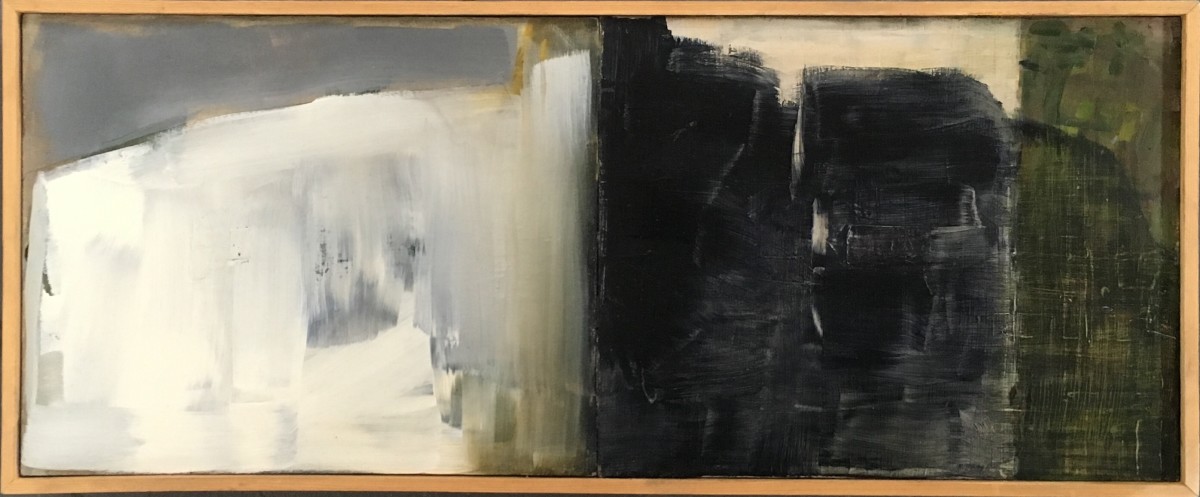 Painting on two reclaimed panels of wood by MaryAnn Puls, Image 2.