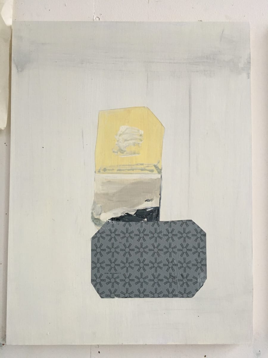 Yellow Misshaped Square, Filler and Carbon Paper by MaryAnn Puls 