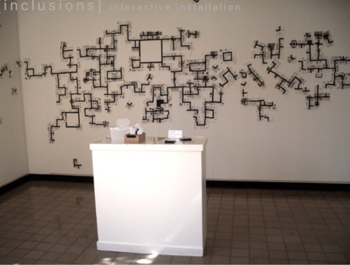 FORMATIONS - INCLUSION  installation  BUCKLEY CENTER GALLERY by MaryAnn Puls 