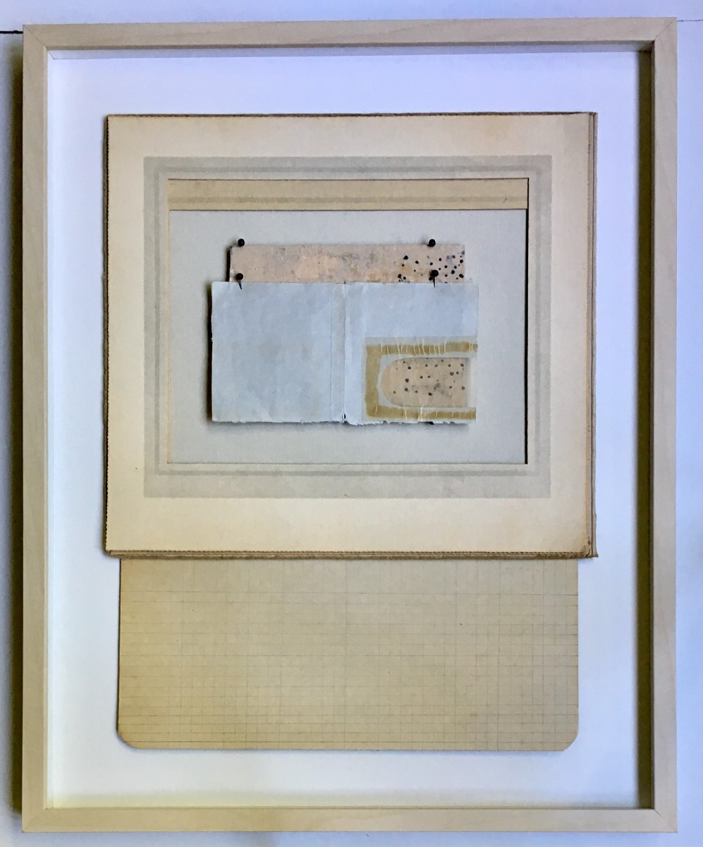 Frames forms, painting on board and  envelope window by MaryAnn Puls 