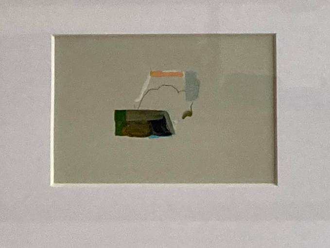 Small Painting of Askew Shapes by MaryAnn Puls 