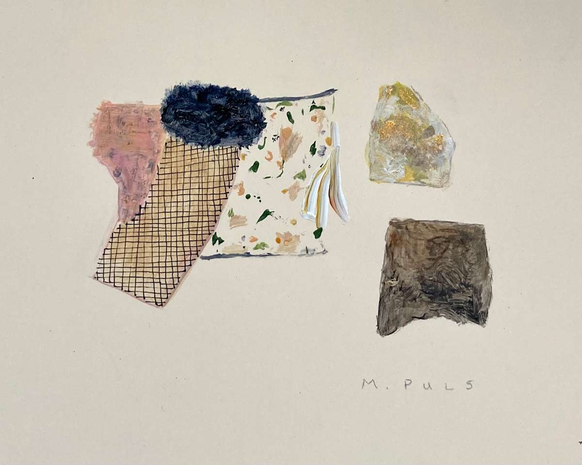 Small painting with gold powder by MaryAnn Puls 