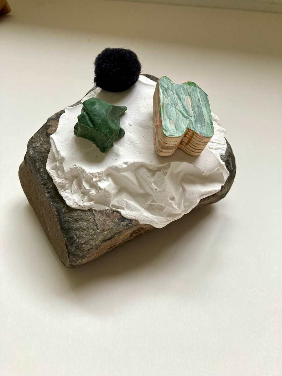 Rock, Plaster, Objects by MaryAnn Puls 
