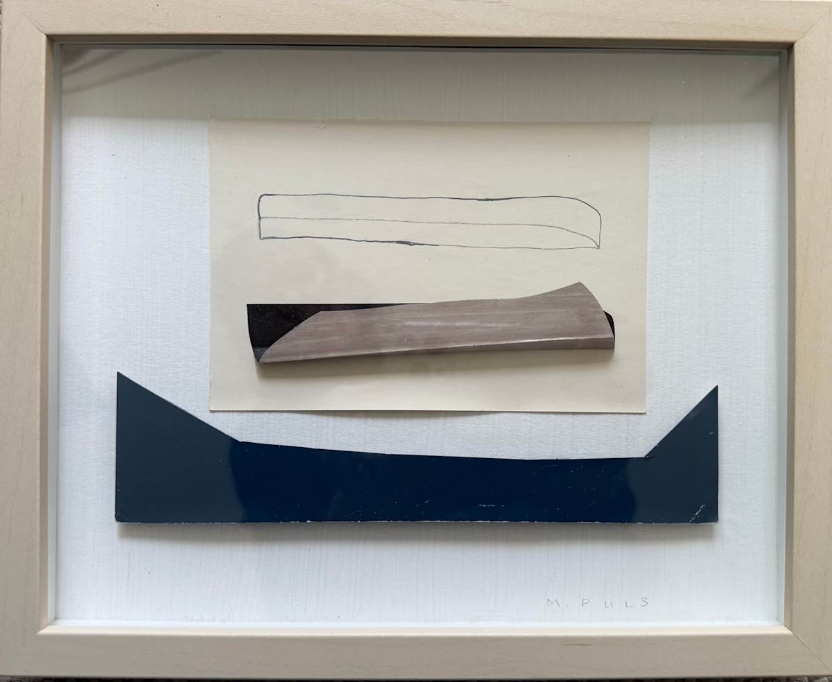 Drawing Plus Folded & Long Blue Shapes by MaryAnn Puls, Image 1.
