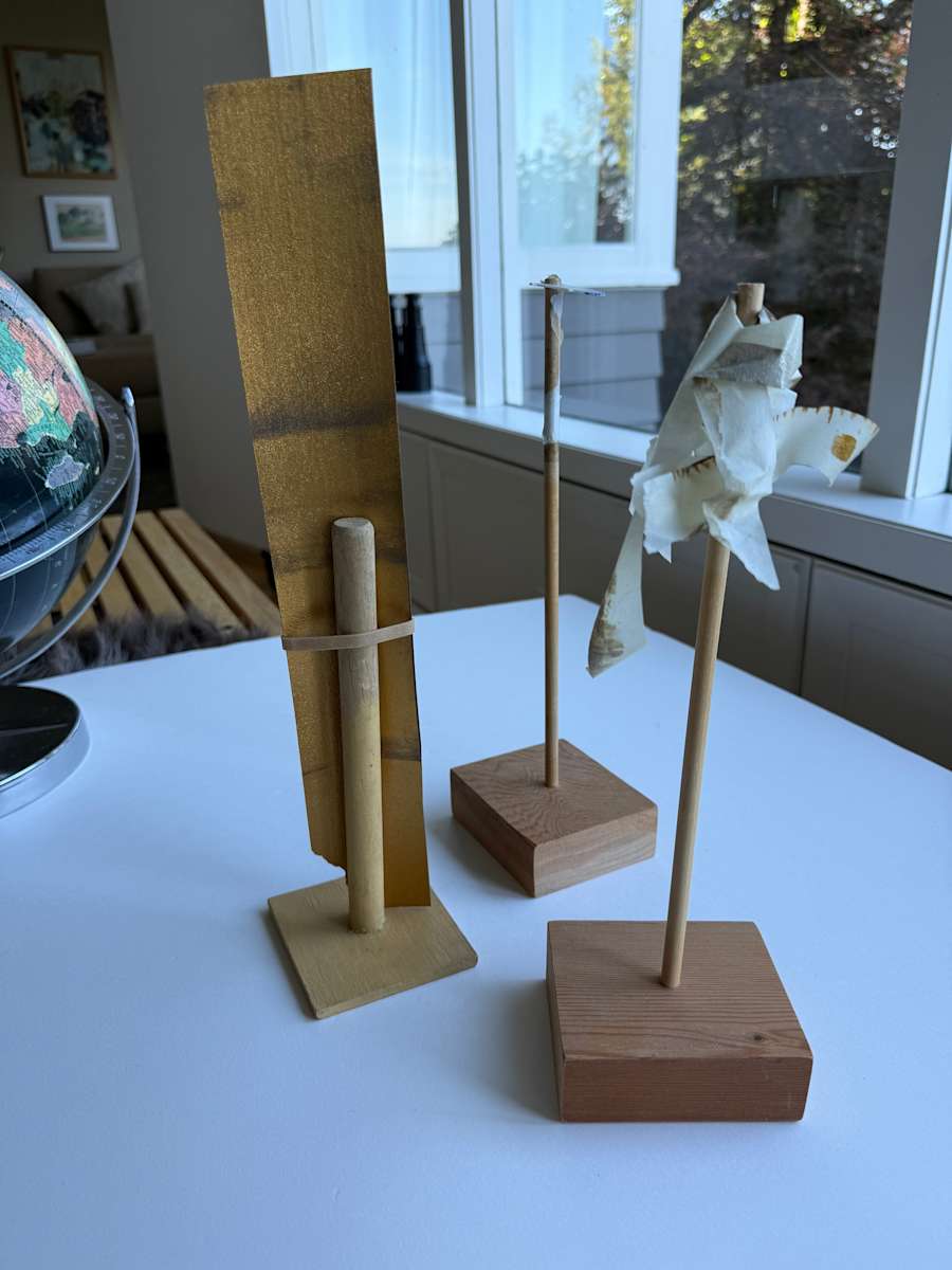 Wood, Gold & Replaceable Rubberband by MaryAnn Puls, Image 1.