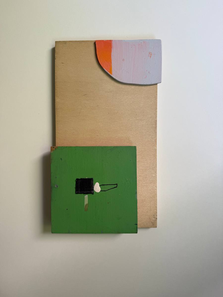 Green Painting Assemblage by MaryAnn Puls 