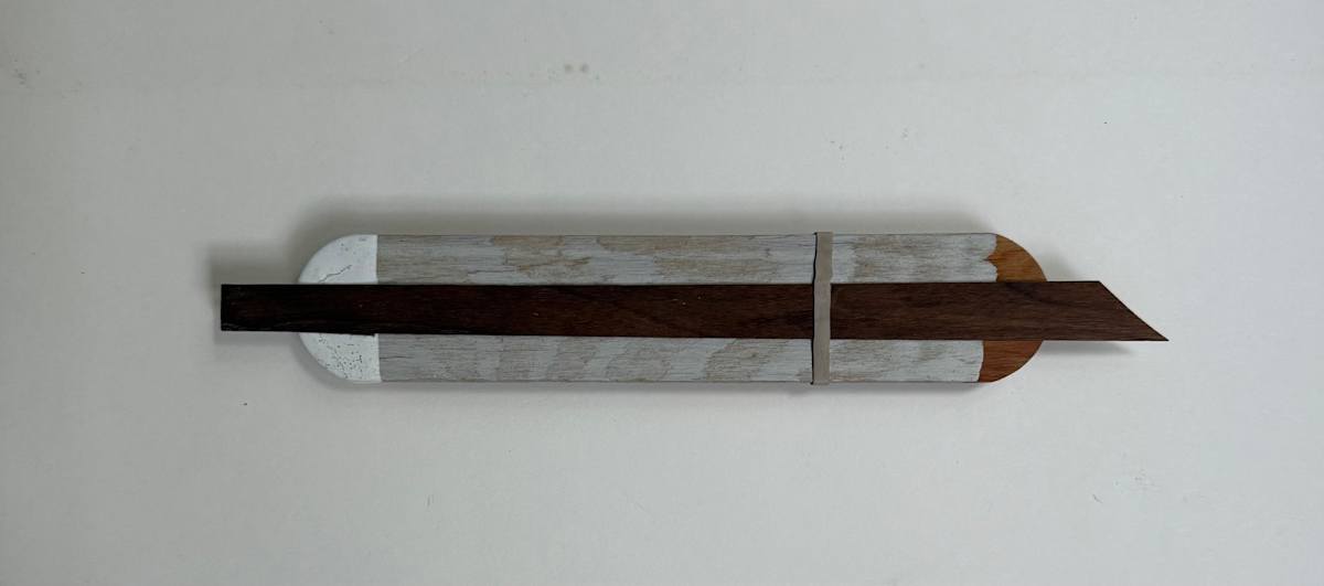 Wood Veneer Strip with Point & Rubber Band by MaryAnn Puls 