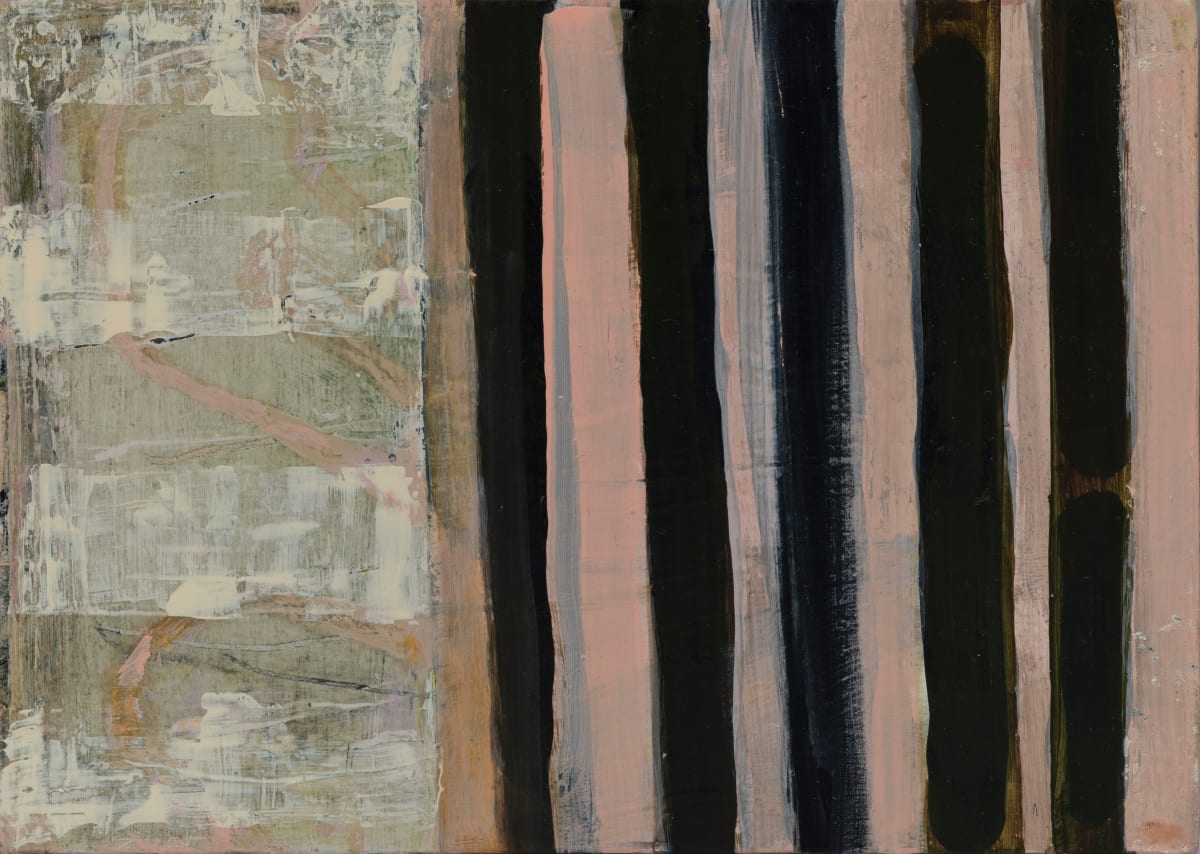 small painting with vertical stripes by MaryAnn Puls 