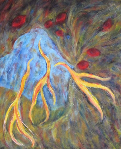 Watching while peace walks in like fire by Sally Moluf Hoss, Image 1.