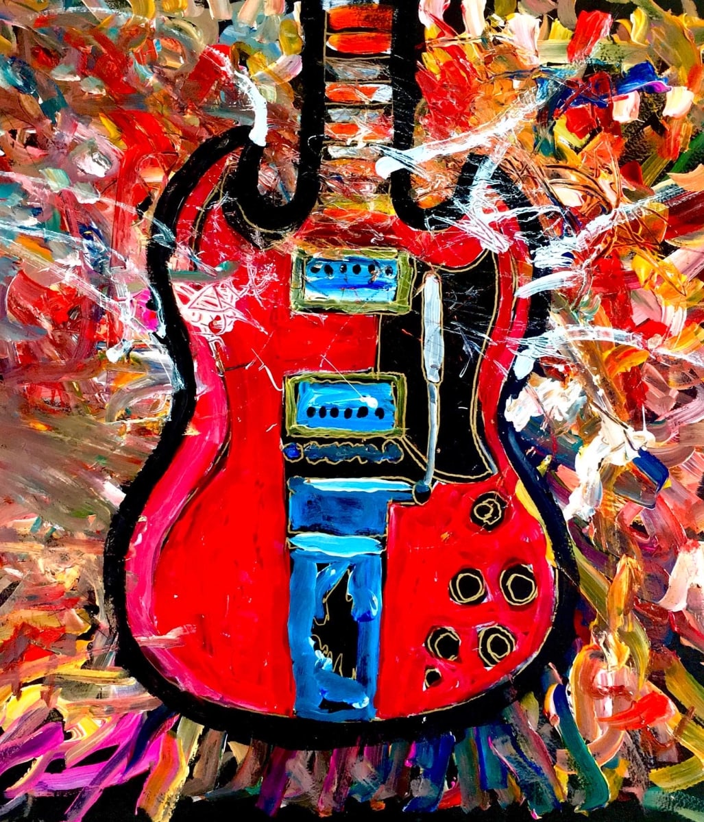 T-luke and the tight suits by Neal Barbosa  Image: Painted live onstage during live music