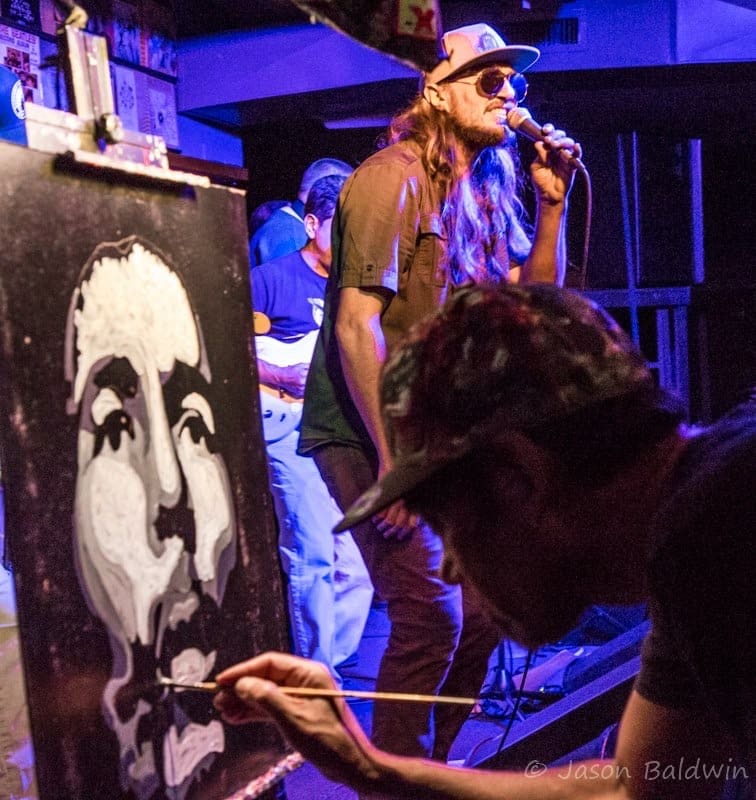Sol Horizon Band by Neal Barbosa  Image: live painting at the real fish venue in sonoma