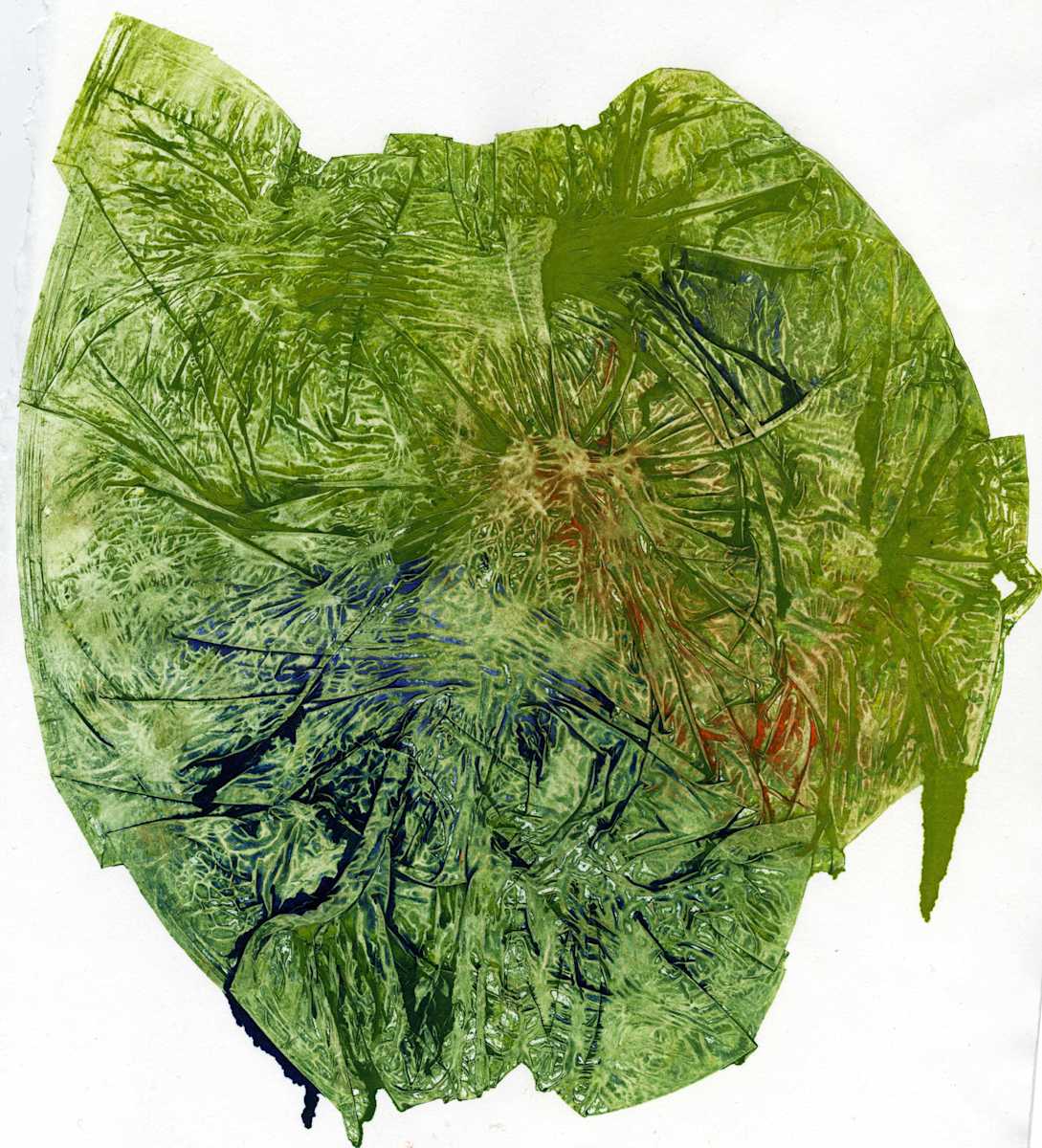 Lichen Perfume by Andrea K. Lawson  Image: Collagraph on paper 