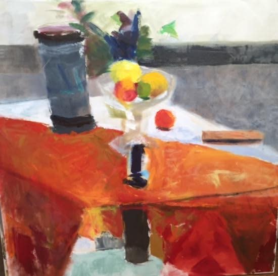 Red Cloth by Lesley Bodzy 