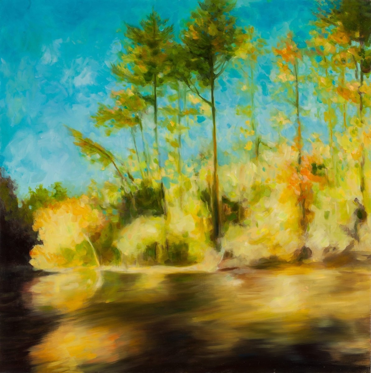 Beaver Creek Reservoir by Giselle Gautreau  Image: Beaver Creek Reservoir
Oil on canvas
30x30"